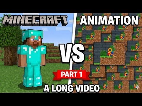 Animation vs Minecraft – Epic Battle! 🔥#short #vedio
