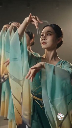 Synchronized Dancers: Mesmerizing Routine ❤️🌈🎵