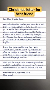 Christmas letter for best friend #christmasletter #Christmas | English Class
