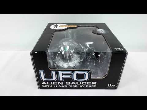 Sixteen 12 2020 Gerry Andersons UFO S.H.A.D.O. - UFO Saucer Diecast Model With Lunar Display Base