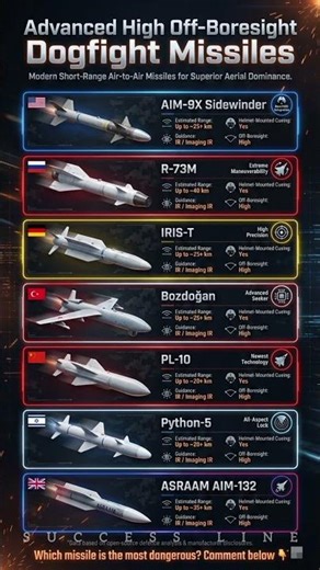 Top Modern High Off-Boresight Dogfight Missiles: The Ultimate Aerial Killers Compared