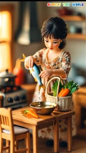 Little Tiny Doll Cooking Fish | Ultra Satisfying Mini Kitchen🔁 Loop-Friendly