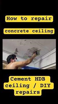 How to repair concrete ceiling / HDB ceiling repair / DIY repairs #concrete #hdb #ceiling #repair