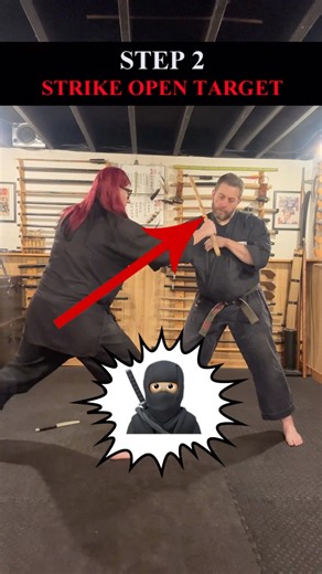 How To Do INWARD DEFENSE in STICK FIGHTING 🥷🏻 #Shorts #Ninjutsu #MartialArts
