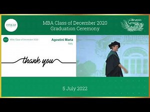 Award of Diplomas - MBA20D Graduation Ceremony