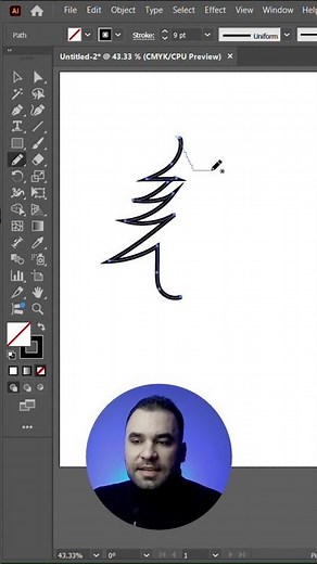 أداة Mirror.. سر التناظر والإبداع في Illustrator! 🎨