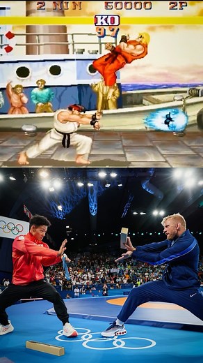 Olympic Wrestling on Instagram: "One of the funniest moments from the Olympic Games. Takatani vs. Dake 🤝 Ken vs. Ryu. 🤣 🇯🇵🇺🇸 #roadtoparis2024 | #wrestleparis | #wrestlingparis | #PathtoParis | #wrestling | #paris2024"