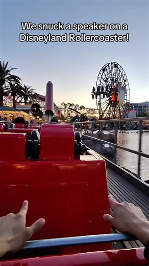 We snuck a Speaker onto Disneyland ride! #disneyland #speaker #themepark #viralvideo #fyp