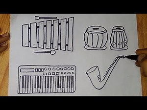 Musical instrument Drawing Part-2