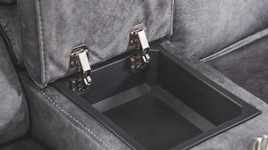 Edmund Gray Microsuede Manual Recliner Chair With Glide 005L-2003CH