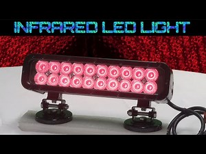 LED INFRARED Illuminator Light Bar - 20 LED - 60 Watts - 9-42V - 750/850/940nm