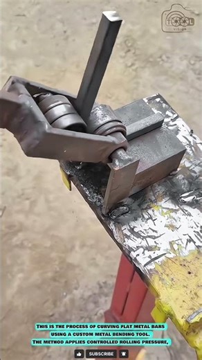 Special Jig Tool: Precise Flat-Bar Curving Technique #innovationtools