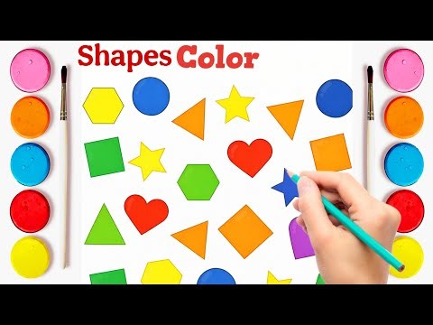 Learn Shapes and Colors for Kids | Colorful Shapes Drawing & Coloring for Toddlers