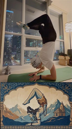 Scorpion pose helps for three things at once. Flexibility, strength and balance.