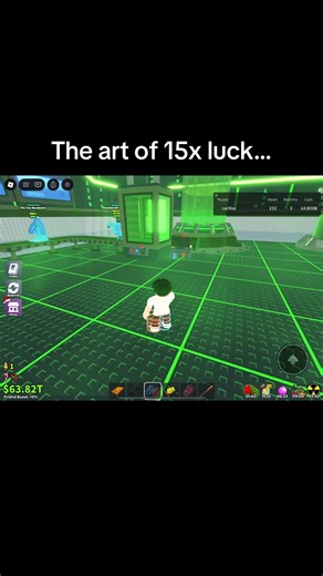 15x luck is crazy #lucky #luck #sab #wow | 15x Luck Activation Boosts SAB Roblox Rewards