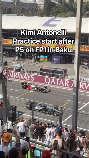 Kimi Antonelli Practice Start after set P5 on FP1 in Baku Azerbaijan Grand Prix F1 2026