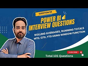 Power BI Interview Ace: Window Functions for Rolling Averages & Running Totals (Explained!)| Q55