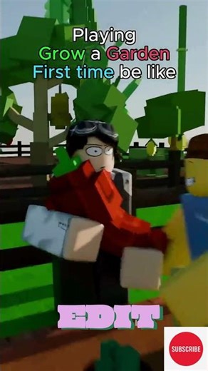 OMG!! NOOBS 1st Time in Grow a Garden be Like......!! 😂🤣 #roblox #shorts #edit