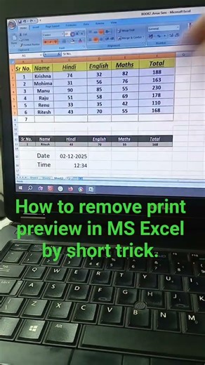 How to remove print preview in MS Excel by short trick. #Computer #excel #print #preview #shorts