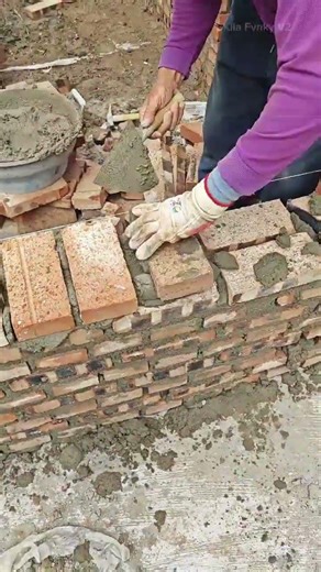 Perfect Brick Laying Technique Using String Line for Straight Walls