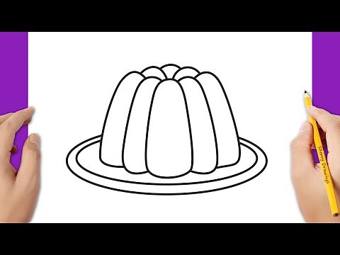 How to draw a jelly pudding