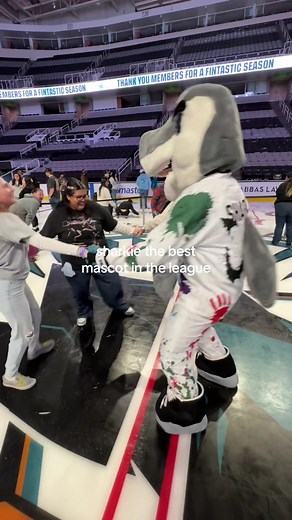 Sharkie the Best Mascot: Cute San Jose Sharks Moment