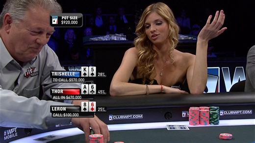8.2K views · 52 reactions | Thor goes all in pre-flop with the stronger starting hand, prompting Leron to make the call. With a confident smile, Leron stands, certain of his chances. Can Thor muster the luck he needs to secure the win and stay in the tournament? | World Poker Tour (WPT) | Facebook