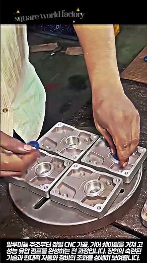 완벽한 정밀도! 장인의 손길로 탄생하는 유압 기어 펌프 #worker #process #precision #workshop #assembly