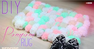 Un tapis tout en pompons !