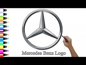 How to Draw Mercedes Benz Logo using Guidelines