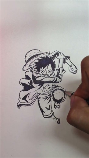 Luffy drawing (dibujo de one piece ) #dibujo #art #drawing #ksech #onepiece #reels