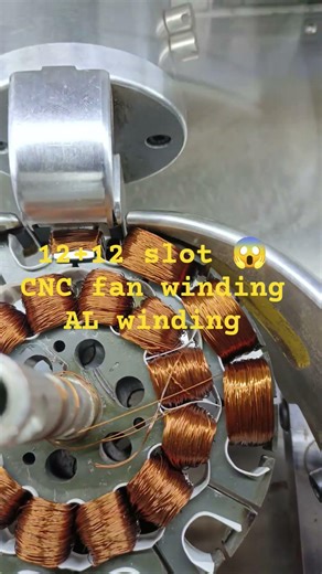 12+12 slot 😱 CNC fan winding machine #subscribe #my #shorts #viral #trending #new #video #beautiful