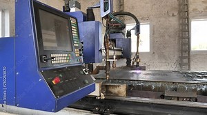 Control panel of an automatic turning and milling machine at the factory.