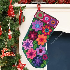 Mexican Embroidered Christmas Stockings - Etsy