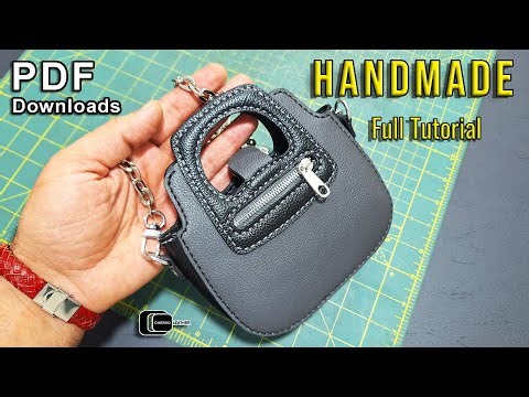 Professional Handmade Fantasy Leather Bag Tutorial _ Free PDF