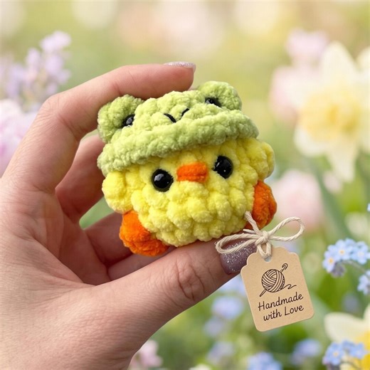 Mini Duck Crochet Pattern | Amigurumi Frog Hat Duckling | Cute DIY Animal PDF Tutorial - Etsy