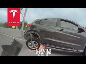 TESLA AUTOPILOT REAR ENDS A HONDA - 20 FAILS & SAVES | TESLACAM STORIES #92