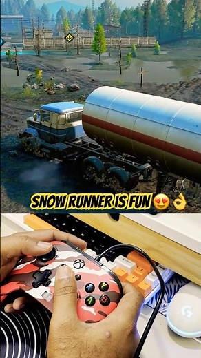 Snowrunner is Fun 😁 until this happens 😅 #snowrunner #gameplay #gaming