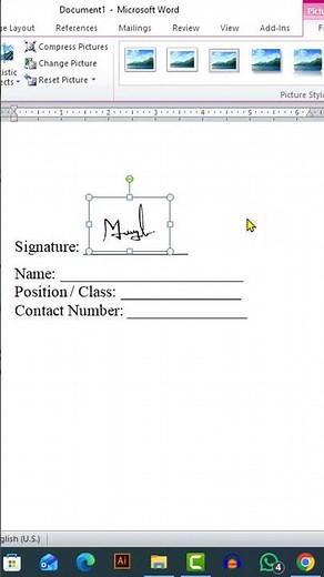 Remove Background From Signature in MS Word ✍️