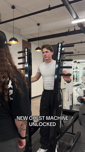 new gym expansion had us trying every machine #gym #chestday