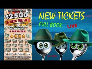 🎉 NEW TICKET ALERT! FULL BOOK OF $2,500 A WEEK FOR LIFE! 💰 | Florida Lottery Live Scratch-Offs