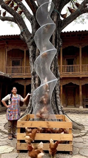 Smart Chicken Tunnel System 🐔🌳 | Free-Range Farming Idea #cages