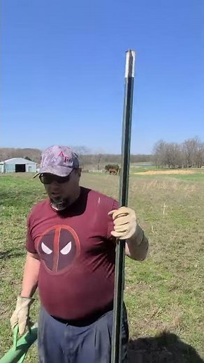 How to install a t-post for a fence-super easy #shorts