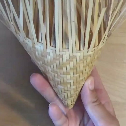 竹のコーヒードリッパーの作り方 ～角が折れない編み方～ 円錐 bamboo work How to make a bamboo coffee dripper #Shorts