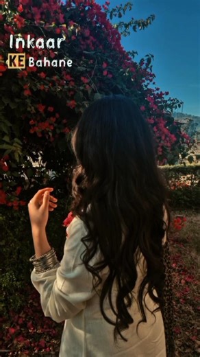 Aesthetic girl with flowers status | Heart touching lyrics video ✨