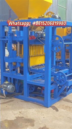 QT4 24 semi automatic vibration cement concrete hollow block making machine for 6 5 inch blocks