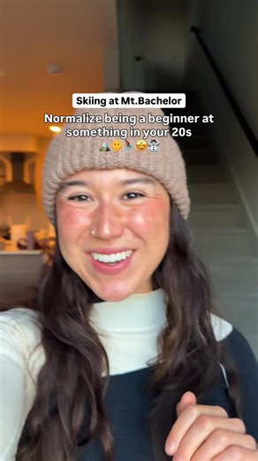 Normalize being a beginner at something in your 20s. Especially if that “something” made you cry the first time you tried it. I went skiing exactly a handful of times when I was 16. With my dad. And I cried. Every. Single. Time. Mid-run, tears freezing on my face, convinced I was going to break my leg on a green run. I only learned bad habits. Fear. Tension. The belief that skiing wasn’t for me. Anders jokes about my “ski trauma” now, but for years, I genuinely avoided winter sports altogether. 