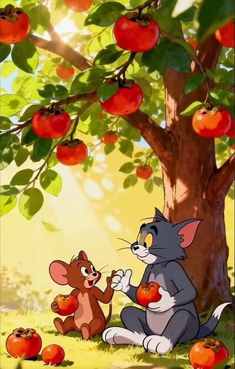 Tom and Jerry’s Healthy Fruit Party! 🍌🤣"#tom#jerry #enjoyment