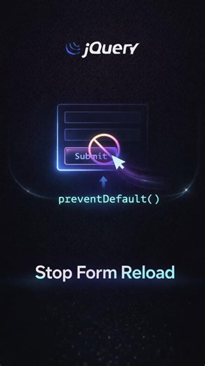 preventDefault() Method 🔥 Stop Page Reload in jQuery #coding #shorts