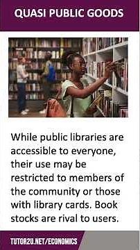 Quasi Public Goods | 60 Second Economics | A-Level & IB